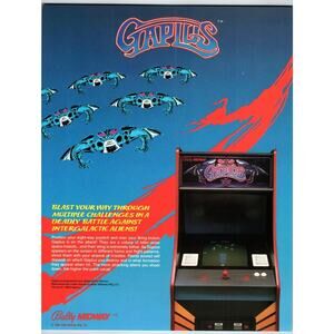 Gaplus Arcade Flyer 1984 Original Video Game Retro Artwork Promo 8.5" x 11"